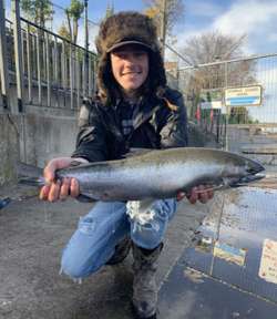 Oswego: Where the Salmon fish are always biting.